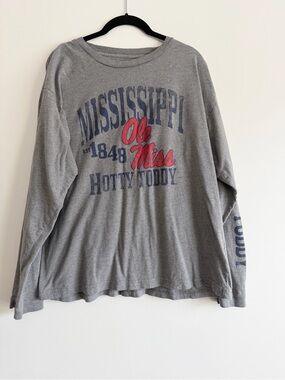 Mississippi Ole Miss 'Hotty Toddy' Grey Long Sleeve Tee XL
